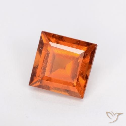 9,17 ctw natürlicher tieforange Hessonit-Granat, Quadrat, SI