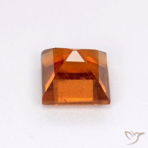 9,17 ctw natürlicher tieforange Hessonit-Granat, Quadrat, SI