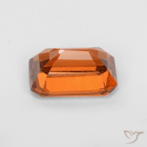 9,17 ctw natürlicher Mitteldunkles Orange Hessonit-Granat, Oktagonschliff, VS