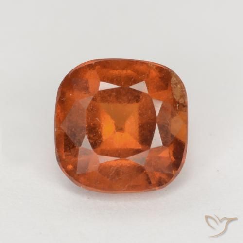 1.97ct Natürlicher tieforange Hessonit-Granat, Kissen, VS-SI