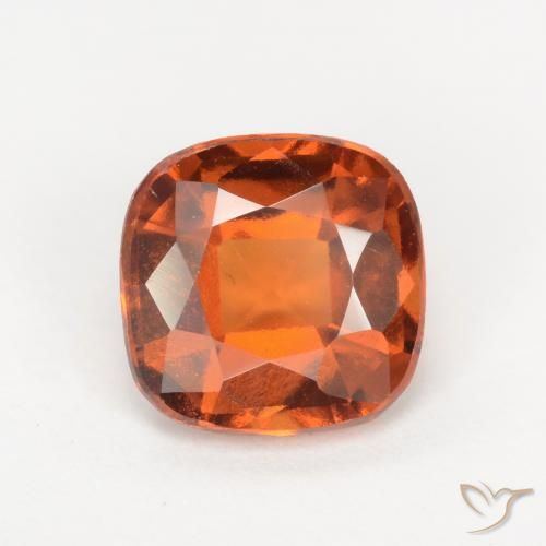 1.75ct Natürlicher tieforange Hessonit-Granat, Kissen, VS