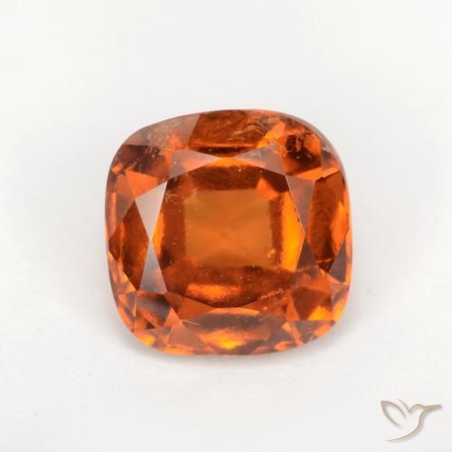 1.95ct Natürlicher tieforange Hessonit-Granat, Kissen, SI
