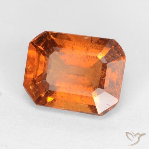 9,17 ctw natürlicher Mitteldunkles Orange Hessonit-Granat, Oktagonschliff, SI