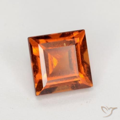 9,17 ctw natürlicher rötlich-orange Hessonit-Granat, Quadrat, VS