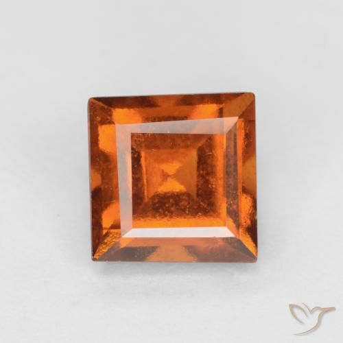 1.53ct Natürlicher Mitteldunkles Orange Hessonit-Granat, Quadrat, VS