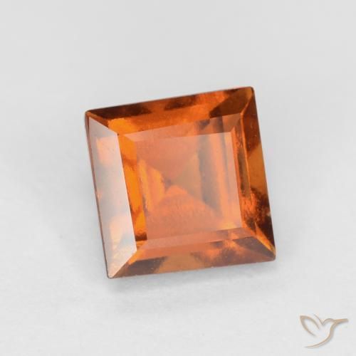 9,17 ctw natürlicher Mitteldunkles Orange Hessonit-Granat, Quadrat, VS