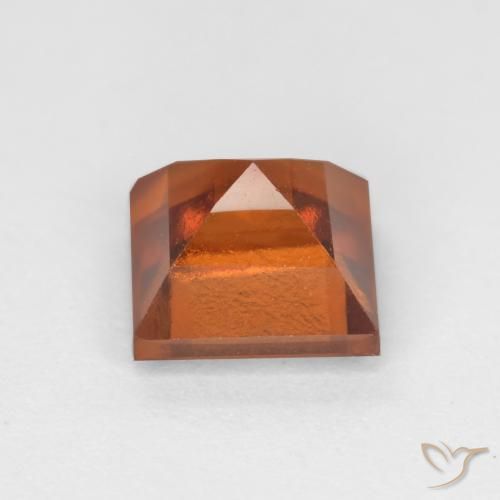 9,17 ctw natürlicher Mitteldunkles Orange Hessonit-Granat, Quadrat, VS