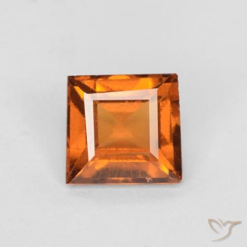 0.99ct Natürlicher Mittelorange Hessonit-Granat, Quadrat, VS