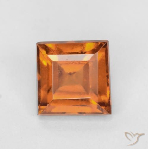 1.52ct Natürlicher tieforange Hessonit-Granat, Quadrat, VS