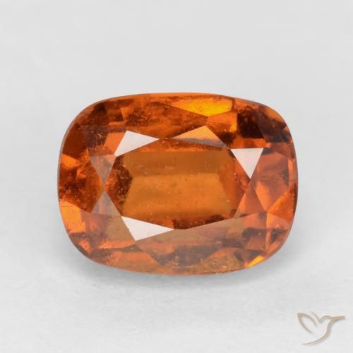 2.46ct Natürlicher tieforange Hessonit-Granat, Kissen, VS-SI