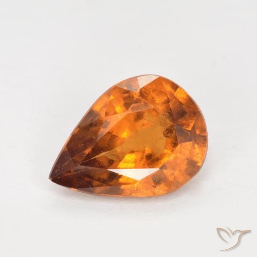 1.17ct Natürlicher tieforange Hessonit-Granat, Birnenform, VS-SI