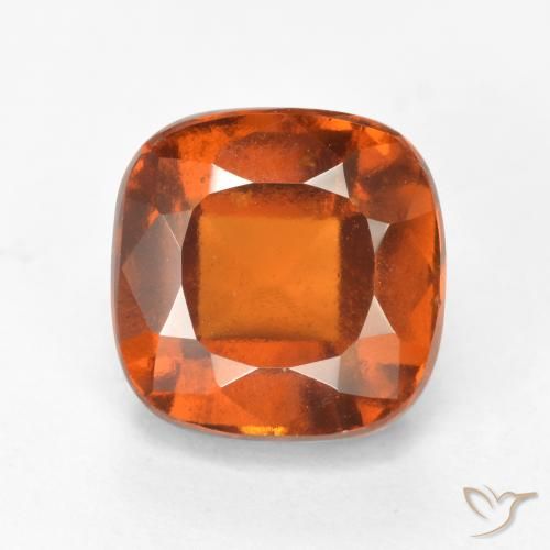 2.50ct Natürlicher tieforange Hessonit-Granat, Kissen, VS