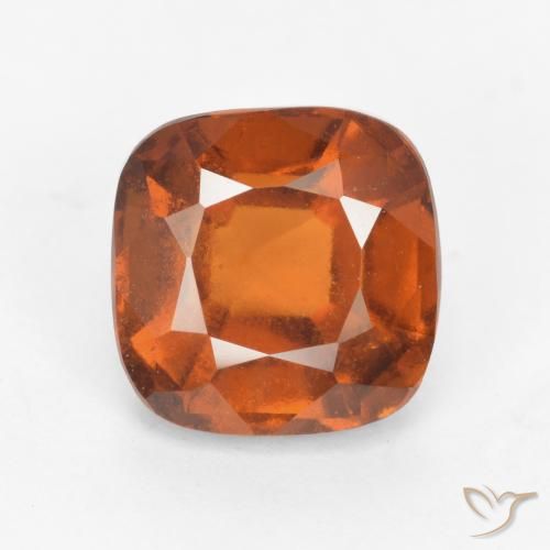 2.07ct Natürlicher rötlich-orange Hessonit-Granat, Kissen, VS-SI