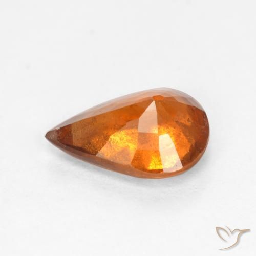 9,17 ctw natürlicher Mitteldunkles Orange Hessonit-Granat, Birnenform, SI