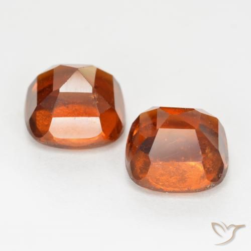 4.62 ct natürliche Mittelorange Hessonit-Granat-Edelsteine, Kissen, VS-SI