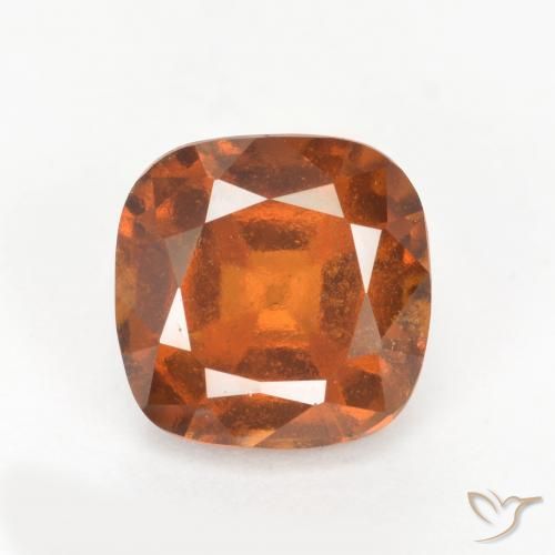 2.22ct Natürlicher tieforange Hessonit-Granat, Kissen, VS-SI