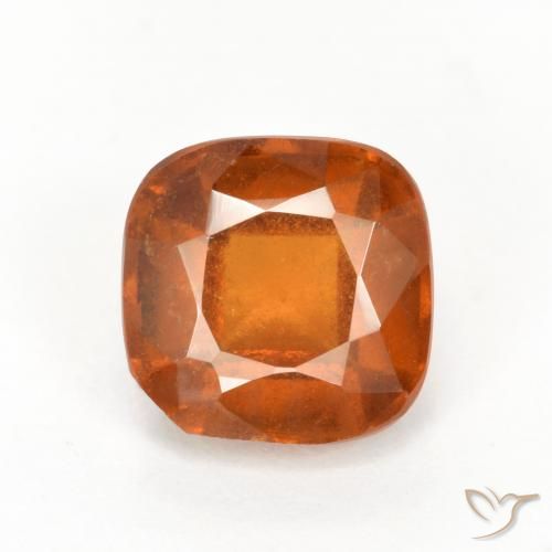2.07ct Natürlicher tieforange Hessonit-Granat, Kissen, VS-SI
