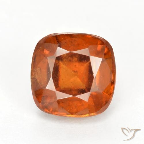 2.51ct Natürlicher Amber Orange Hessonit-Granat, Kissen, VS-SI
