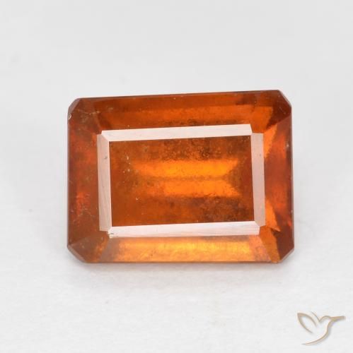 1.93ct Natürlicher tieforange Hessonit-Granat, Smaragdschliff, SI