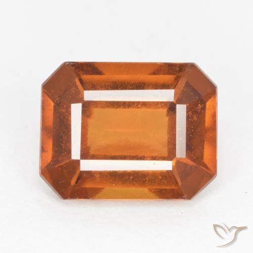 9,17 ctw natürlicher Mitteldunkles Orange Hessonit-Granat, Oktagonschliff, VS