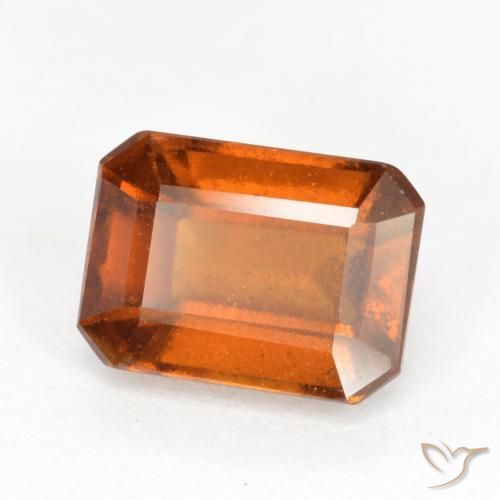 2.21ct Natürlicher tieforange Hessonit-Granat, Smaragdschliff, SI