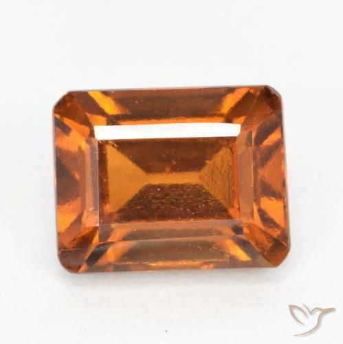 9,17 ctw natürlicher rötlich-orange Hessonit-Granat, Oktagonschliff, VS