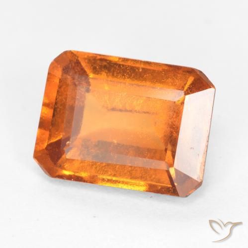 9,17 ctw natürlicher Amber Orange Hessonit-Granat, Oktagonschliff, SI