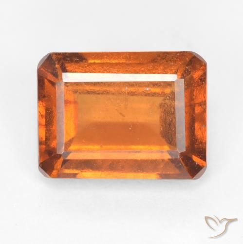 1.90ct Natürlicher tieforange Hessonit-Granat, Smaragdschliff, SI