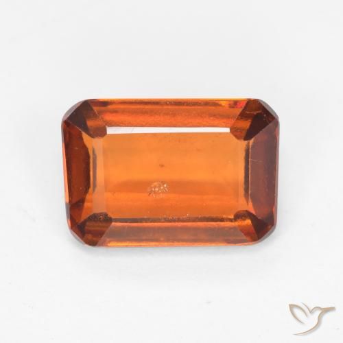 2.18ct Natürlicher tieforange Hessonit-Granat, Smaragdschliff, VS-SI