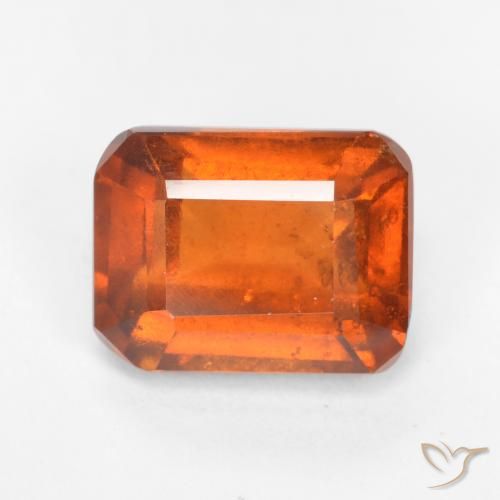 9,17 ctw natürlicher Feuerorange Hessonit-Granat, Oktagonschliff, SI