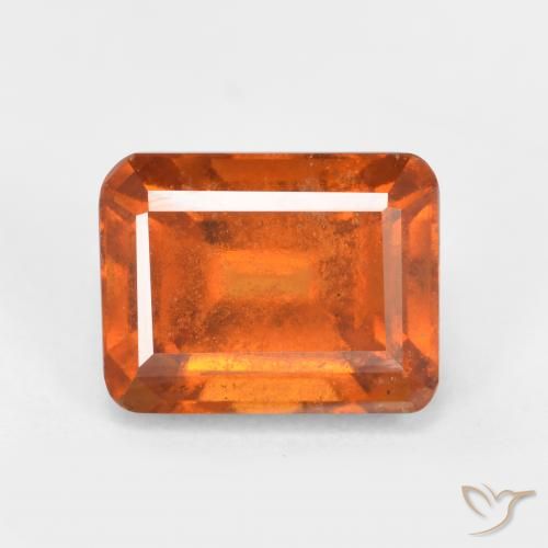 2.37ct Natürlicher Mittelorange Hessonit-Granat, Smaragdschliff, SI