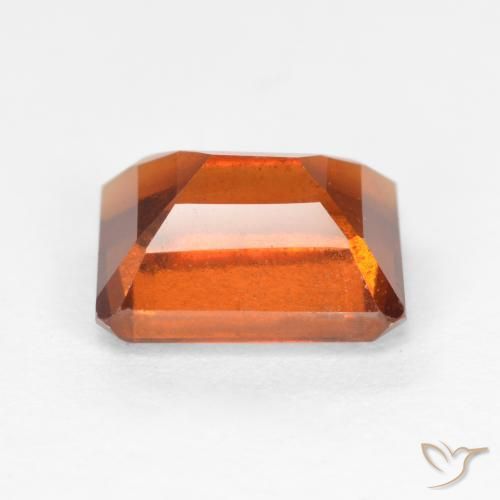 9,17 ctw natürlicher Mitteldunkles Orange Hessonit-Granat, Oktagonschliff, SI