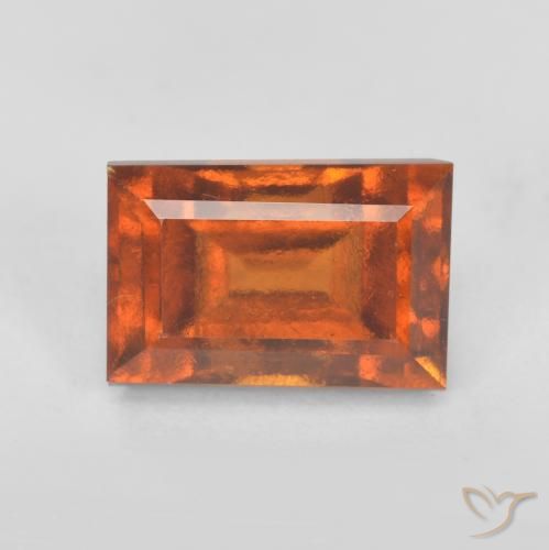 9,17 ctw natürlicher Mitteldunkles Orange Hessonit-Granat, Baguette, VS