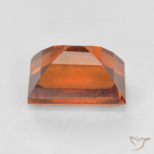 9,17 ctw natürlicher Mitteldunkles Orange Hessonit-Granat, Baguette, VS