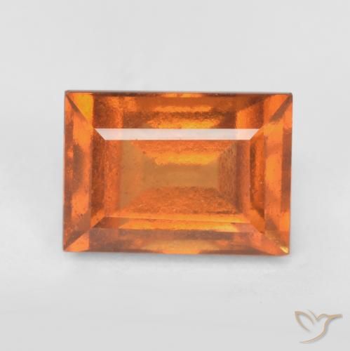 9,17 ctw natürlicher hellorange Hessonit-Granat, Baguette, VS-SI
