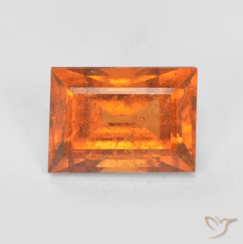 9,17 ctw natürlicher Mittelorange Hessonit-Granat, Baguette, SI