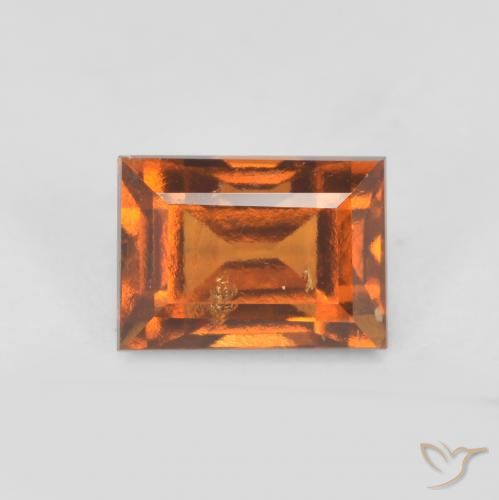 9,17 ctw natürlicher Mitteldunkles Orange Hessonit-Granat, Baguette, SI