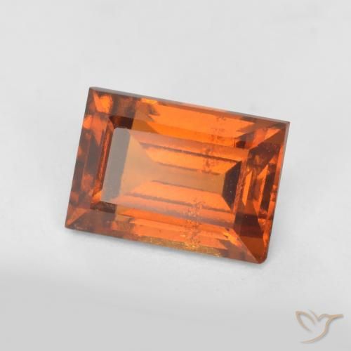 1.11ct Natürlicher Mitteldunkles Orange Hessonit-Granat, Baguette, VS-SI