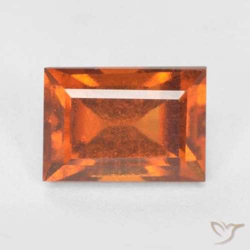 9,17 ctw natürlicher Mitteldunkles Orange Hessonit-Granat, Baguette, VS