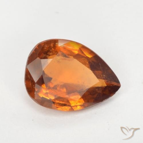 9,17 ctw natürlicher Mittelorange Hessonit-Granat, Birnenform, SI