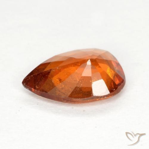 9,17 ctw natürlicher rötlich-orange Hessonit-Granat, Birnenform, SI