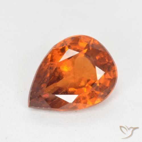 1.18ct Natürlicher tieforange Hessonit-Granat, Birnenform, VS-SI