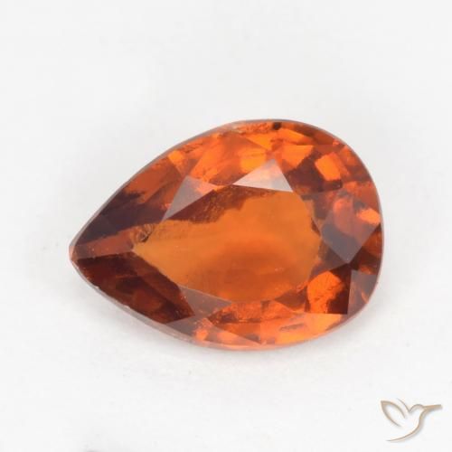 1.13ct Natürlicher tieforange Hessonit-Granat, Birnenform, VS