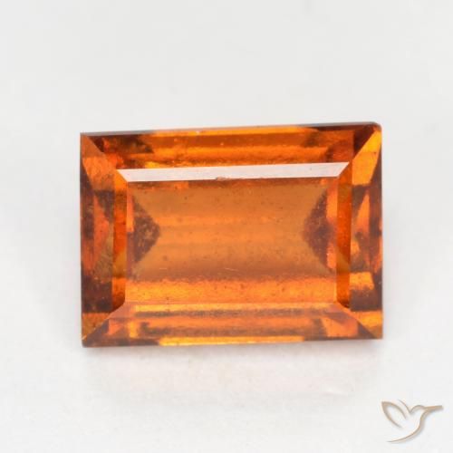 1.52ct Natürlicher Mittelorange Hessonit-Granat, Baguette, VS-SI