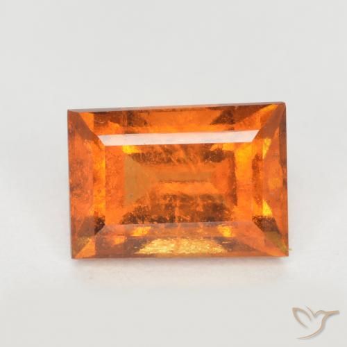 1.28ct Natürlicher Mittelorange Hessonit-Granat, Baguette, SI