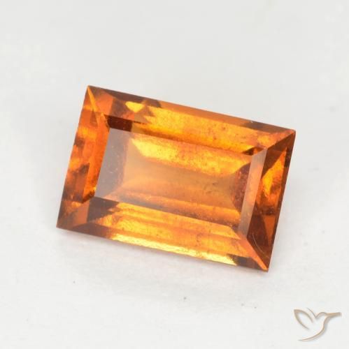 9,17 ctw natürlicher Mitteldunkles Orange Hessonit-Granat, Baguette, VS-SI