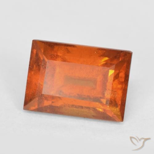 9,17 ctw natürlicher Mittelorange Hessonit-Granat, Baguette, SI
