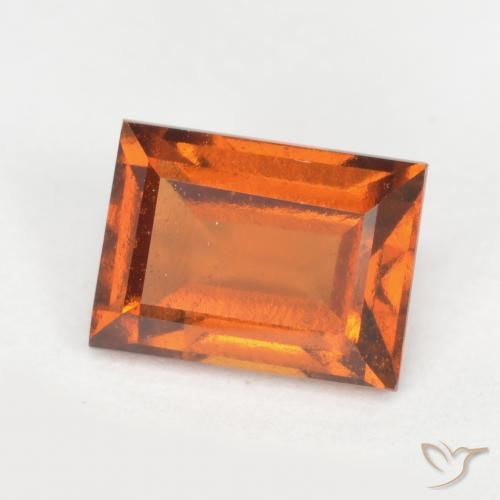 9,17 ctw natürlicher Mitteldunkles Orange Hessonit-Granat, Baguette, VS