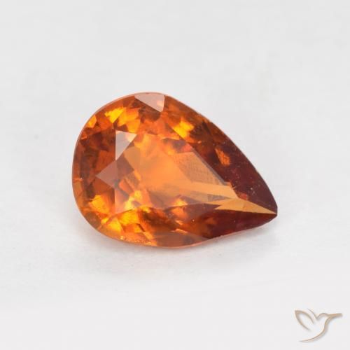 9,17 ctw natürlicher Mittelorange Hessonit-Granat, Birnenform, VS