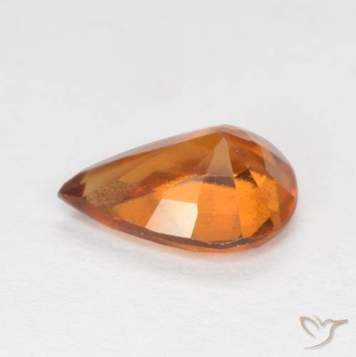 9,17 ctw natürlicher Gelblich-orange Hessonit-Granat, Birnenform, VS-SI